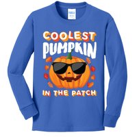 Coolest Pumpkin In The Patch Vintage Halloween Party Cute Gift Kids Long Sleeve Shirt