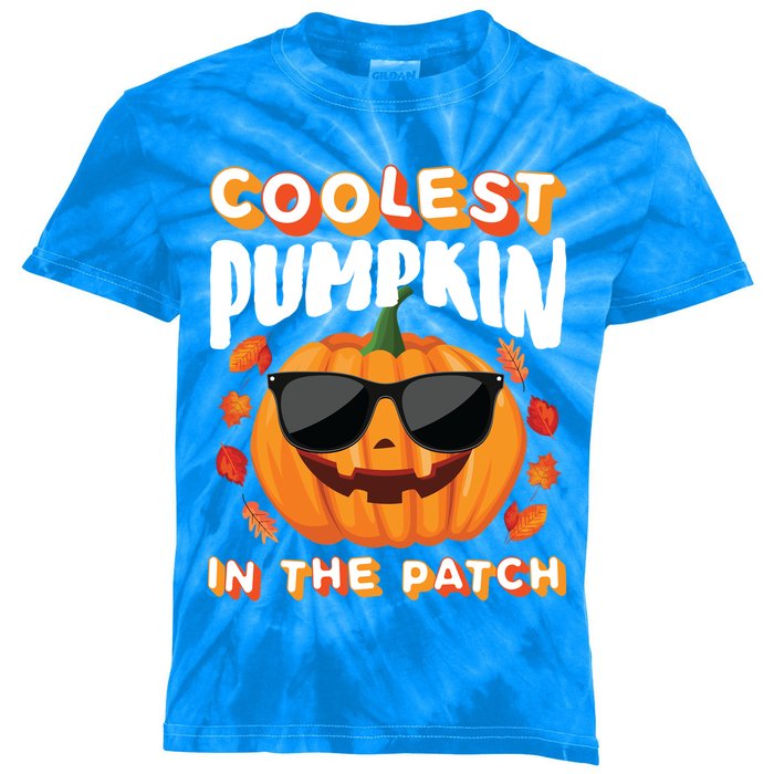 Coolest Pumpkin In The Patch Vintage Halloween Party Cute Gift Kids Tie-Dye T-Shirt