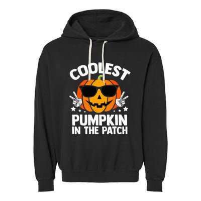 Coolest Pumpkin In The Patch Halloween Garment-Dyed Fleece Hoodie