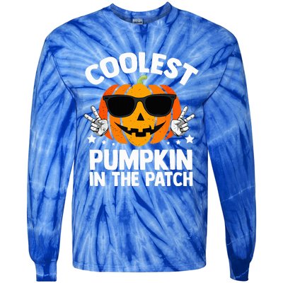 Coolest Pumpkin In The Patch Halloween Tie-Dye Long Sleeve Shirt