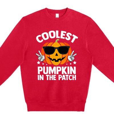 Coolest Pumpkin In The Patch Halloween Premium Crewneck Sweatshirt