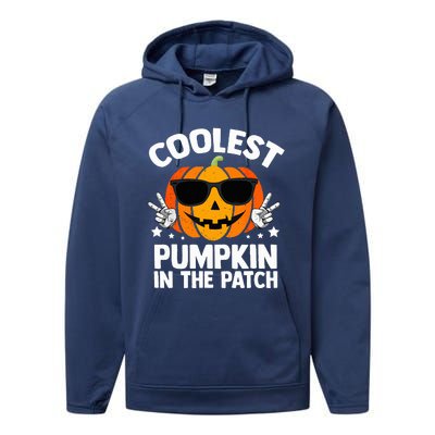 Coolest Pumpkin In The Patch Halloween Performance Fleece Hoodie