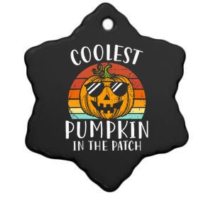 Coolest Pumpkin In The Patch Halloween Ceramic Star Ornament