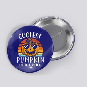 Coolest Pumpkin In The Patch Halloween Button