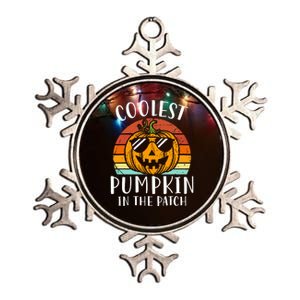 Coolest Pumpkin In The Patch Halloween Metallic Star Ornament