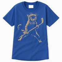 Cat Playing Ice Hockey Tall T-Shirt