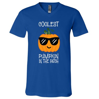 Coolest Pumpkin In The Patch Halloween V-Neck T-Shirt