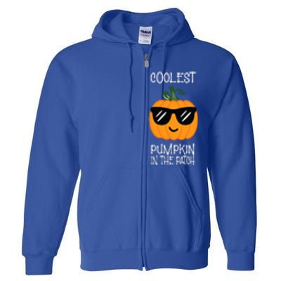 Coolest Pumpkin In The Patch Halloween Full Zip Hoodie