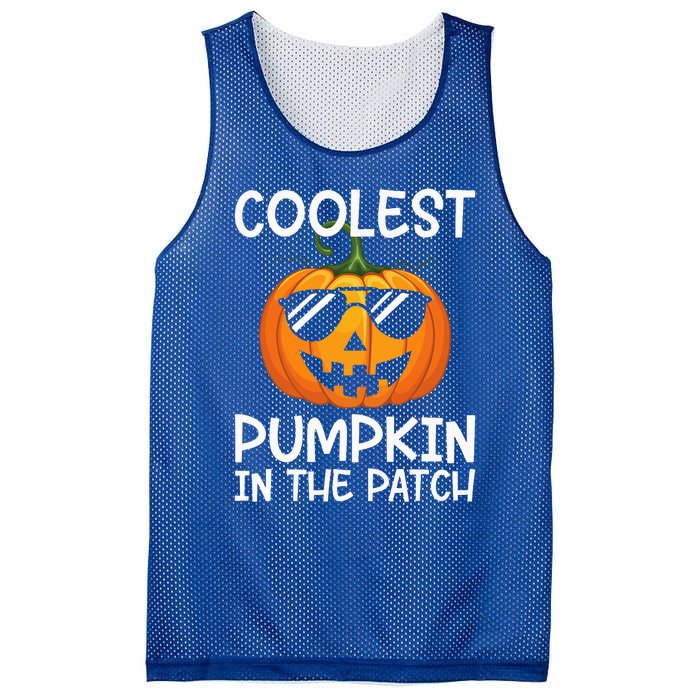 Coolest Pumpkin In The Patch Halloween Mesh Reversible Basketball Jersey Tank