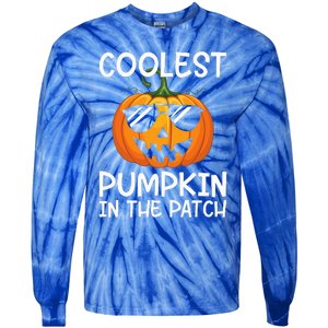 Coolest Pumpkin In The Patch Halloween Tie-Dye Long Sleeve Shirt