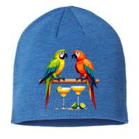 Cute Parrots Ing Margarita On Summer Vintage Group Bird Funny Gift Sustainable Beanie