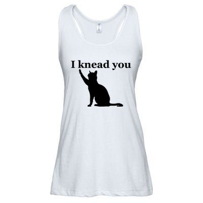 Cat Pun. I Knead You Kneading Cat. Kitty Biscuits Animal Pun Ladies Essential Flowy Tank