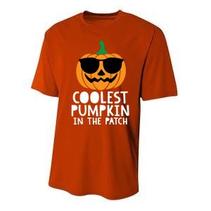 Coolest Pumpkin In The Patch Halloween Gift Performance Sprint T-Shirt