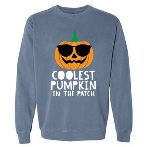 Coolest Pumpkin In The Patch Halloween Gift Garment-Dyed Sweatshirt