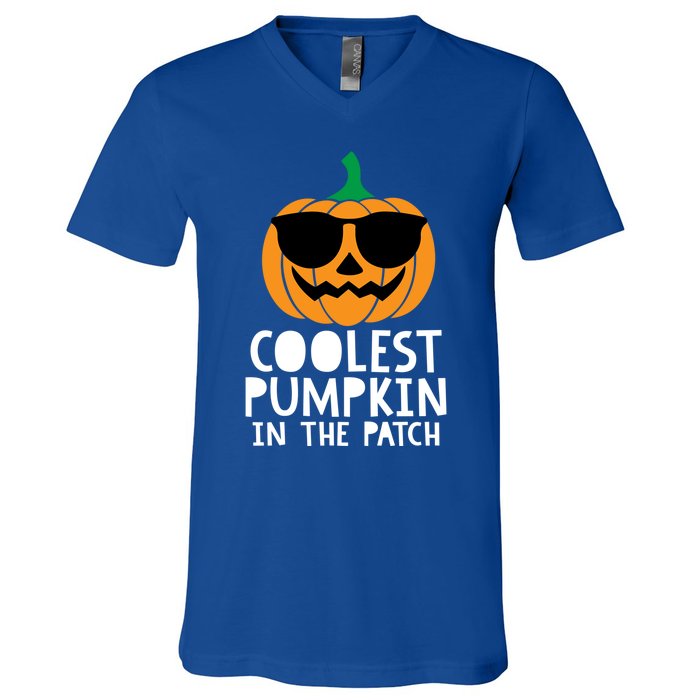 Coolest Pumpkin In The Patch Halloween Gift V-Neck T-Shirt