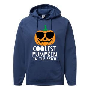 Coolest Pumpkin In The Patch Halloween Gift Performance Fleece Hoodie