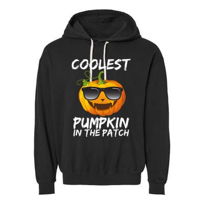 Coolest Pumpkin In The Patch Halloween Garment-Dyed Fleece Hoodie