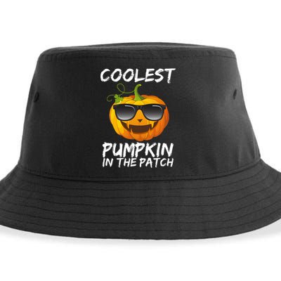 Coolest Pumpkin In The Patch Halloween Sustainable Bucket Hat