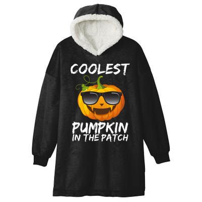 Coolest Pumpkin In The Patch Halloween Hooded Wearable Blanket