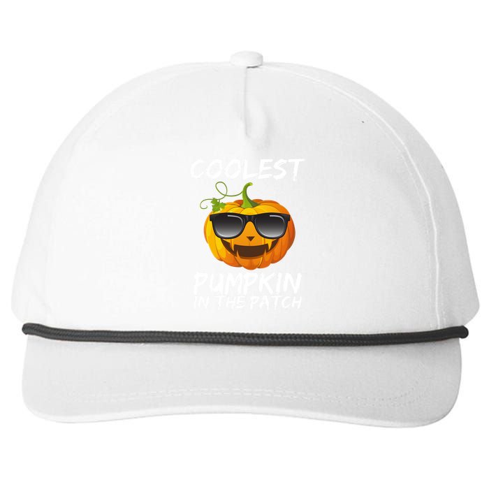 Coolest Pumpkin In The Patch Halloween Snapback Five-Panel Rope Hat