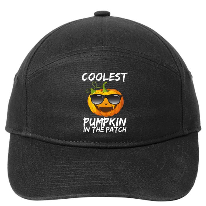 Coolest Pumpkin In The Patch Halloween 7-Panel Snapback Hat