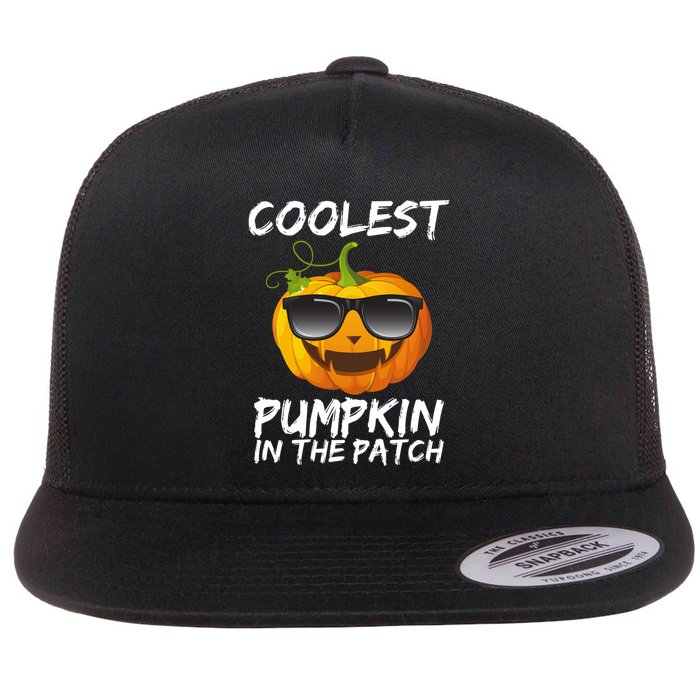 Coolest Pumpkin In The Patch Halloween Flat Bill Trucker Hat