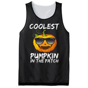 Coolest Pumpkin In The Patch Halloween Mesh Reversible Basketball Jersey Tank