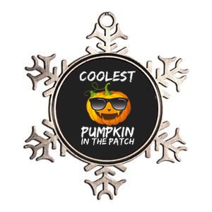 Coolest Pumpkin In The Patch Halloween Metallic Star Ornament