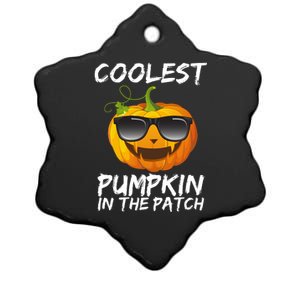 Coolest Pumpkin In The Patch Halloween Ceramic Star Ornament