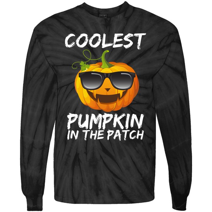 Coolest Pumpkin In The Patch Halloween Tie-Dye Long Sleeve Shirt