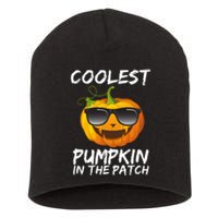 Coolest Pumpkin In The Patch Halloween Short Acrylic Beanie