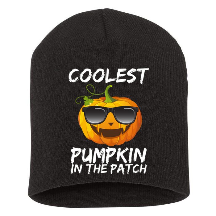 Coolest Pumpkin In The Patch Halloween Short Acrylic Beanie