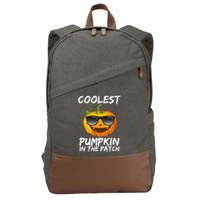 Coolest Pumpkin In The Patch Halloween Cotton Canvas Backpack