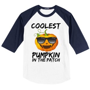 Coolest Pumpkin In The Patch Halloween Baseball Sleeve Shirt