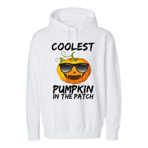 Coolest Pumpkin In The Patch Halloween Garment-Dyed Fleece Hoodie