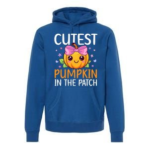 Cutest Pumpkin In The Patch Halloween Pumpkin Premium Hoodie