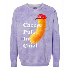 Cheese Puff In Chief Orange Trump Colorblast Crewneck Sweatshirt