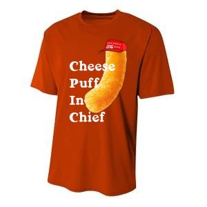 Cheese Puff In Chief Orange Trump Performance Sprint T-Shirt