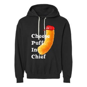 Cheese Puff In Chief Orange Trump Garment-Dyed Fleece Hoodie