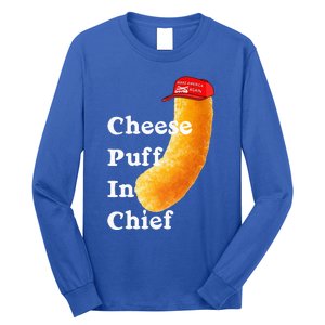 Cheese Puff In Chief Orange Trump Long Sleeve Shirt