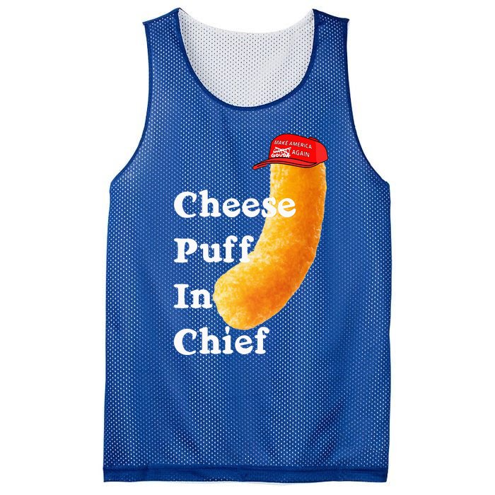 Cheese Puff In Chief Orange Trump Mesh Reversible Basketball Jersey Tank