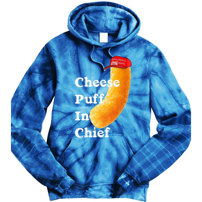 Cheese Puff In Chief Orange Trump Tie Dye Hoodie