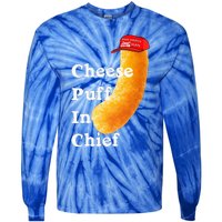 Cheese Puff In Chief Orange Trump Tie-Dye Long Sleeve Shirt