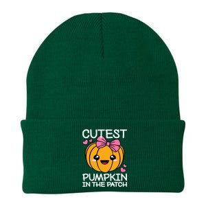 Cutest Pumpkin In The Patch Funny Halloween Thanksgiving Knit Cap Winter Beanie