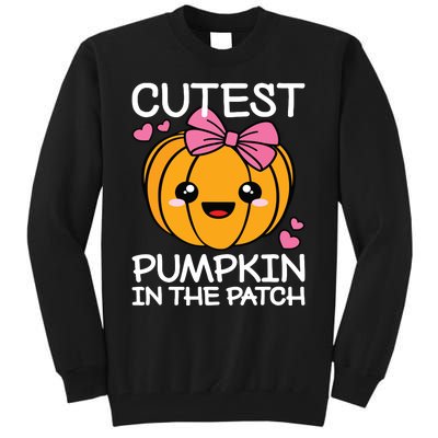 Cutest Pumpkin In The Patch Funny Halloween Thanksgiving Tall Sweatshirt