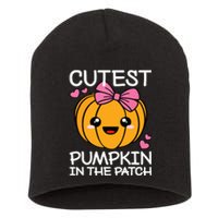 Cutest Pumpkin In The Patch Funny Halloween Thanksgiving Short Acrylic Beanie