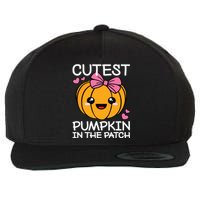 Cutest Pumpkin In The Patch Funny Halloween Thanksgiving Wool Snapback Cap