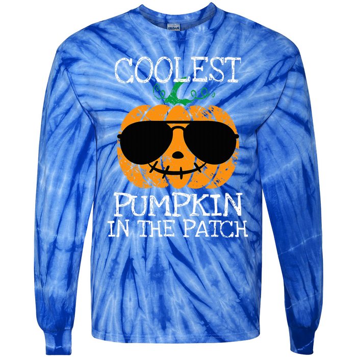 Coolest Pumpkin In The Patch Halloween Tie-Dye Long Sleeve Shirt