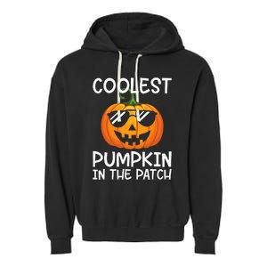 Coolest Pumpkin In The Patch Halloween Garment-Dyed Fleece Hoodie