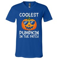 Coolest Pumpkin In The Patch Halloween V-Neck T-Shirt